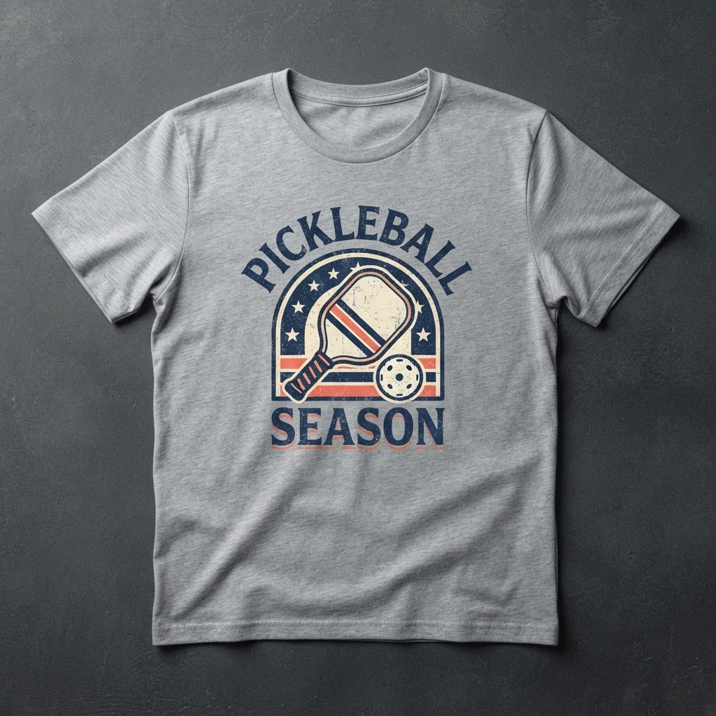 Pickleball t-shirt design created with Merch Designer