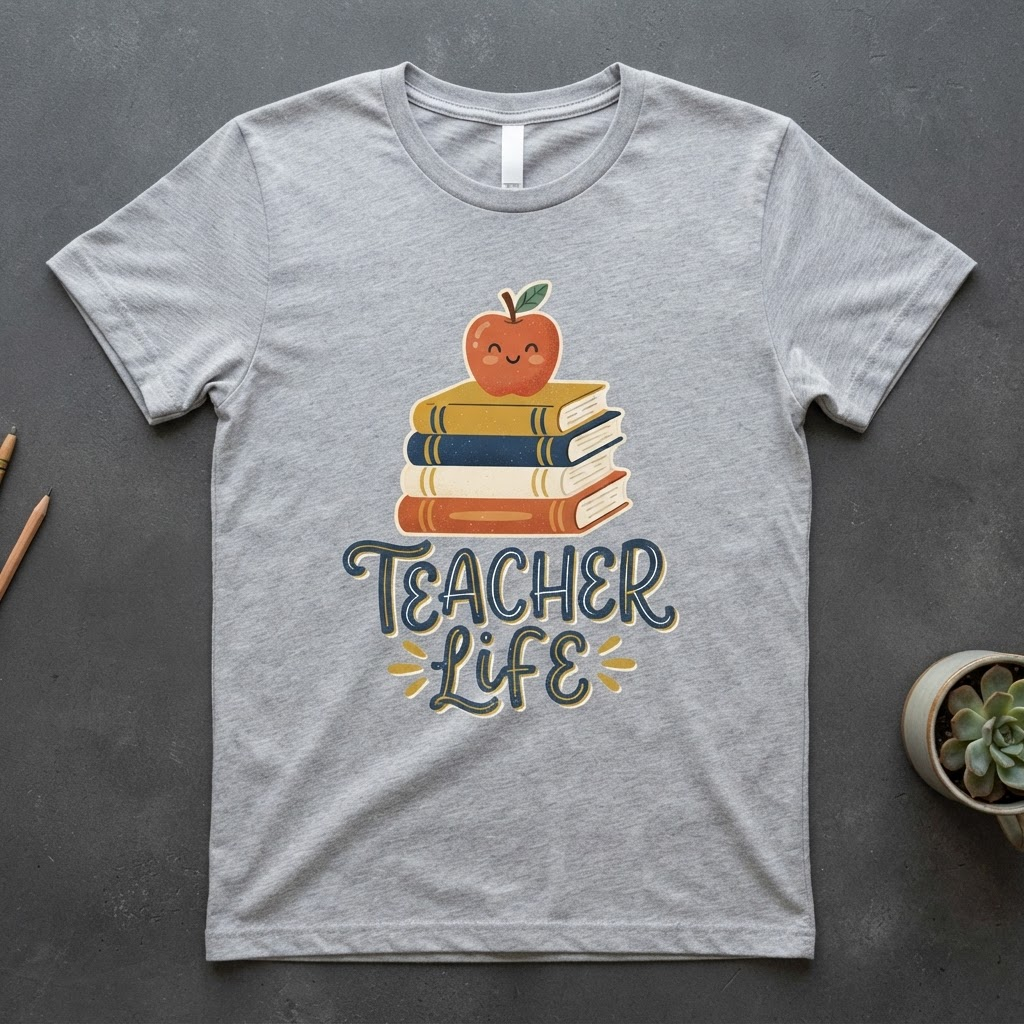 Teacher t-shirt design created with Merch Designer